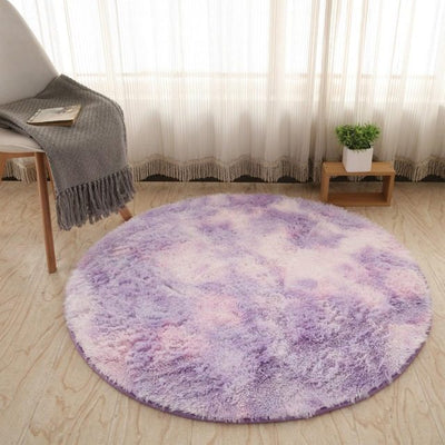 Alfombra Redonda de Pelaje Suave para Sala, Dormitorio y Cuarto Infantil - Image 14