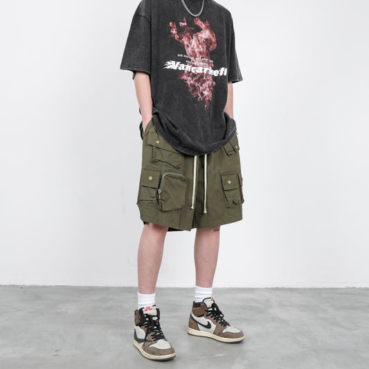 Pantalones Cargo Sueltos con Múltiples Bolsillos
