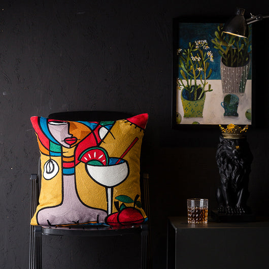 Funda de Almohada Abstracta con Diseño de Viento - Image 12