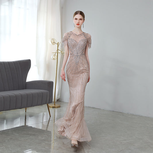Vestido de Noche Sirena Lujo para Banquete - Image 2
