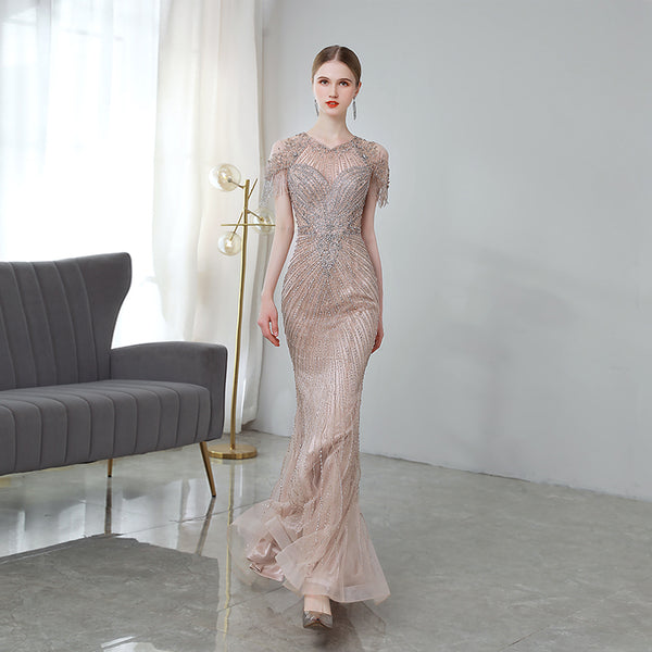 Vestido de Noche Sirena Lujo para Banquete