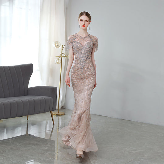 Vestido de Noche Sirena Lujo para Banquete - Image 2