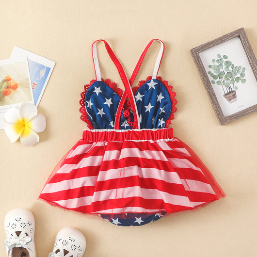 Vestido Infantil de Malla con Tirantes Delicados - Image 8