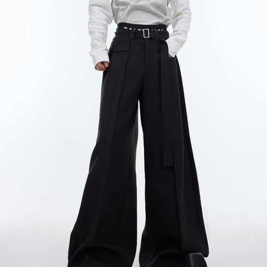 Pantalón Ancho con Cintura Deconstruida y Líneas Tridimensionales - Image 8