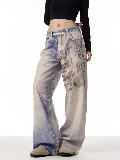 Pantalones Jeans Largos con Estampado Degradado 3D - Image 8