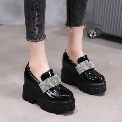 Zapatos de Cuero Charol Estilo Británico con Plataforma y Punta Redonda - Image 10
