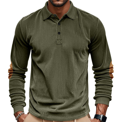 Camiseta Manga Larga de Pana para Hombre - Primavera y Otoño - Image 33
