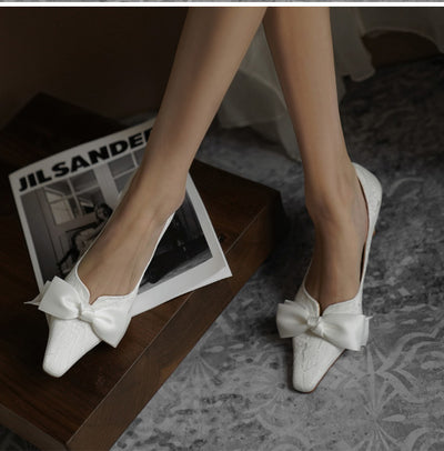 Zapatos de Tacón Alto con Moño para Novia - Stiletto Elegante - Image 13