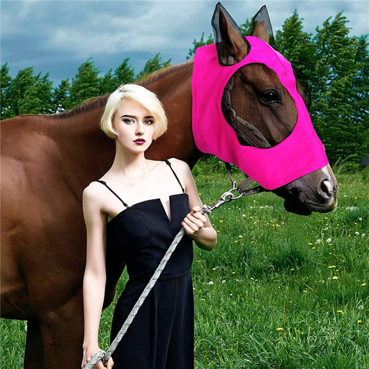 Máscara Protectora Lycra para Caballo con Orejas - Comodidad Total y Protección UV - Image 14