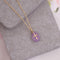 Women's Metal Natural Stone Cross Necklace Morado