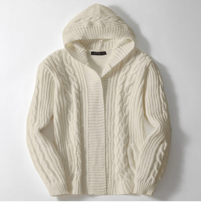 Cardigan Tejido Trenzado para Hombre - Estilo Europeo y Americano - Image 8