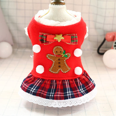 Abrigo Navideño Cuadros Rojos para Perros - Diseño Festivo - Image 13