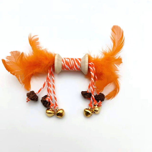 Juguete Interactivo para Gatos con Plumas, Campanas y Texturas de Masticación - Image 6