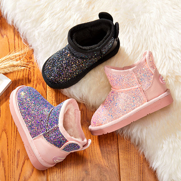 Botas Cortas de Invierno para Niños - Abrigo de Algodón Nieve