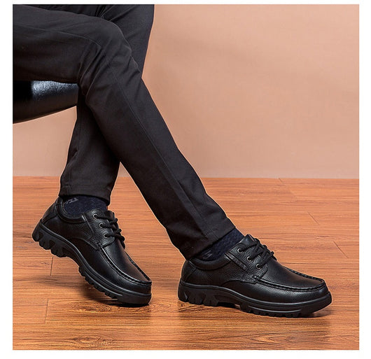 Botas de Trabajo Casual de Cuero Genuino - Zapatos Bajos con Cordones - Image 21