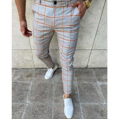Pantalones Casuales Hombre con Estampado Cuadros Europeos - Image 4