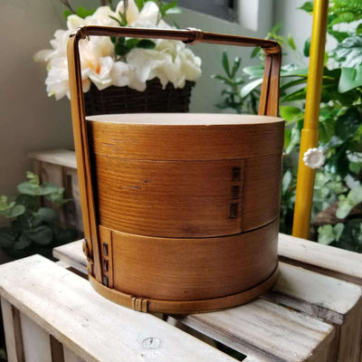 Fiambrera Japonesa Lacada de Dos Pisos - Portátil y Elegante - Image 7