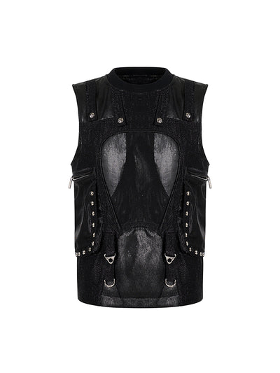 Chaleco Lentejuelas Hombre Verano Estructura Multibolsillos - Image 10