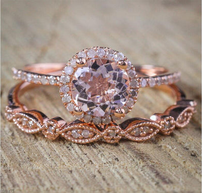 Anillo de Oro Rosado 18k Diseño Europeo y Americano - Image 10