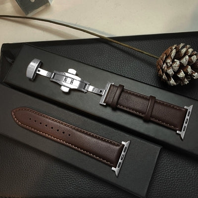 Correa de Reloj Premium en Cuero con Hebilla de Moño Ejecutiva