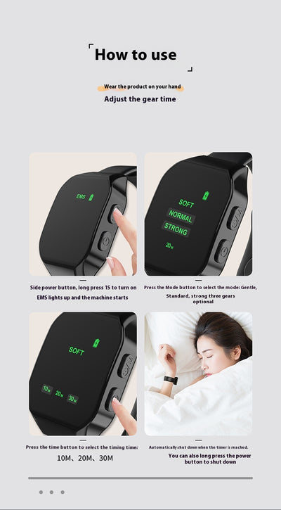 Reloj Pulsera Inteligente con Microcorriente para Dormir Mejor - Image 9