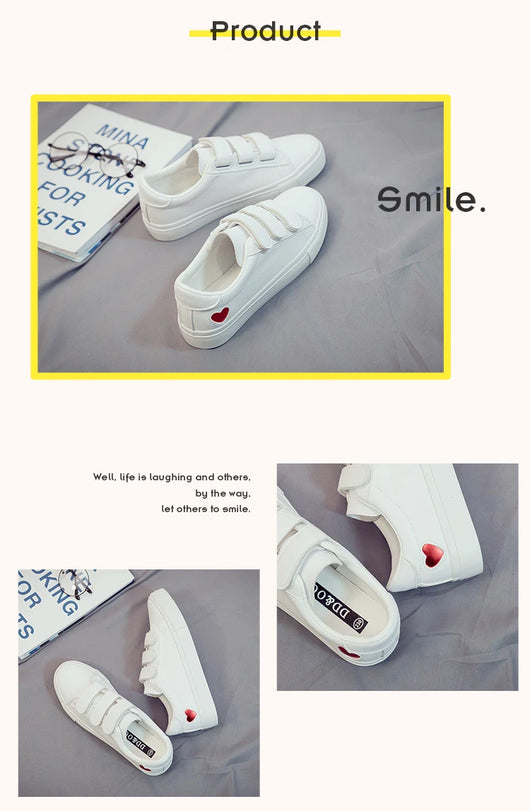 Tenis Escolares Blancos Estilo Coreano - Image 13