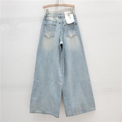 Jeans Cintura Alta Estilo Industrial Europeo y Americano - Image 7
