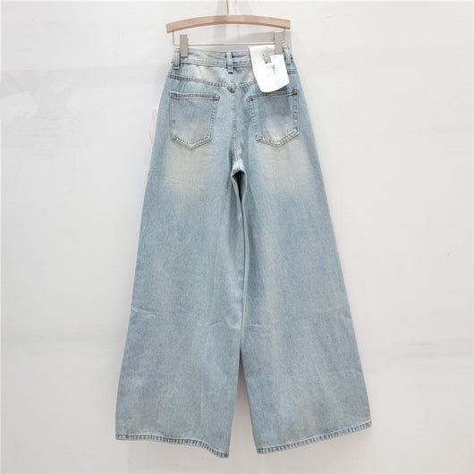 Jeans Cintura Alta Estilo Industrial Europeo y Americano - Image 7