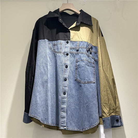 Camisa Suelta de Mezclilla Premium para Mujer - Manga Larga - Image 2
