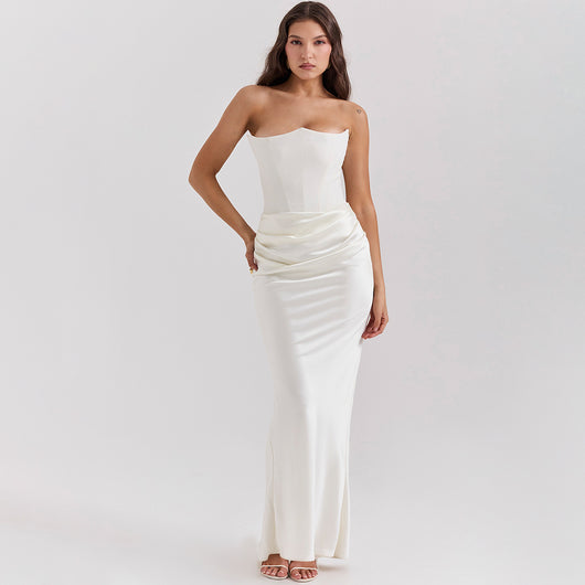 Vestido Largo Tubo Escotado Elegante para Fiestas y Eventos - Image 5