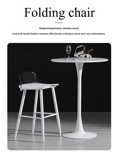 Mesa Alta Redonda para Negociaciones y Café - Diseño Moderno Leisure Home - Image 12
