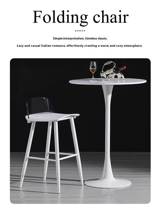 Mesa Alta Redonda para Negociaciones y Café - Diseño Moderno Leisure Home - Image 12