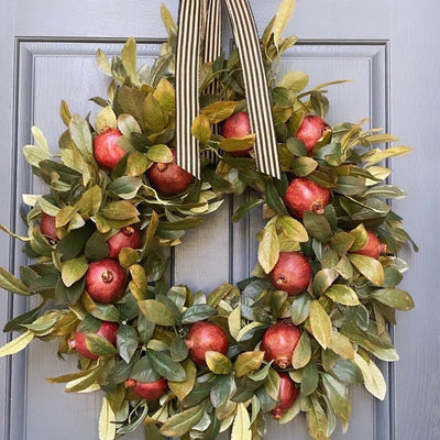 Guirnalda Otoñal de Granada con Plantas Simuladas para Puerta - Image 11