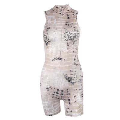 Jumpsuit Estampado Serpiente Cintura Alta Efecto Levantador - Image 6