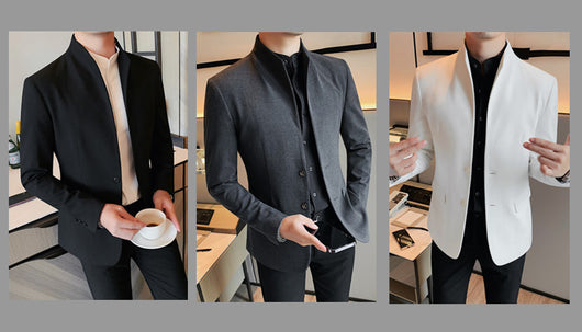 Blazer Slim Fit Ruoshuai para Hombre - Chaqueta Casual de Otoño - Image 22