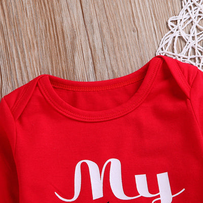 Conjunto de Romper Navideño de Tres Piezas con Letras - Image 4