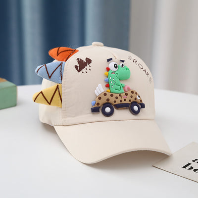 Gorra de Béisbol Infantil Estilo Coreano con Bordado de Dinosaurio y Auto - Image 7