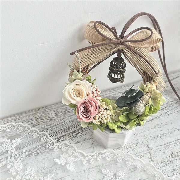 Kit DIY de Anillo con Flores Preservadas - Decoración para Salón y Auto - Image 2