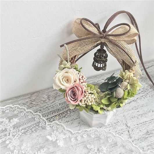 Kit DIY de Anillo con Flores Preservadas - Decoración para Salón y Auto - Image 2