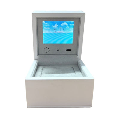 Caja de Joyería Cuadrada con Pantalla LCD de Video para Anillos - Image 4