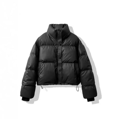 Chaqueta Acolchada de Cuero PU sin Lavado - Abrigo Corto Grueso para Mujer - Image 4