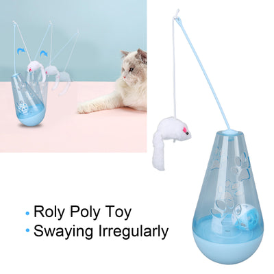 Juguete Interactivo para Gatos con Campana, Pelota y Ratón de Peluche