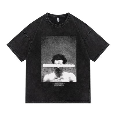 Camiseta Unisex Hip-hop Summer Tide con Estampado Vintage Desgastado - Image 10
