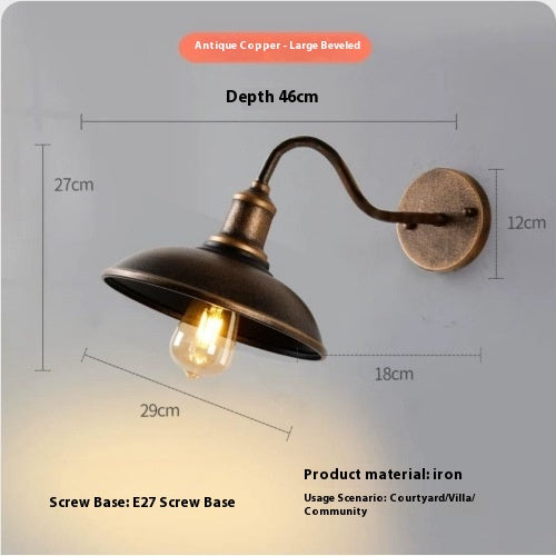 Lámpara de Pared Exterior Impermeable Estilo Retro Hierro Forjado - Image 10