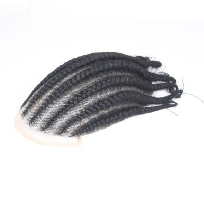 Peluca Trenzada Africana Tejida a Mano con Cabello Natural para Hombre - Image 9