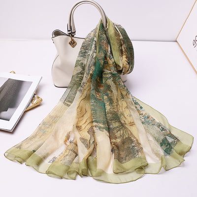 Pañuelo de Tul Qianli Jiangshan Tu para Mujer - Image 21