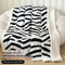 Manta de zebra branca de 100 x 150 cm
