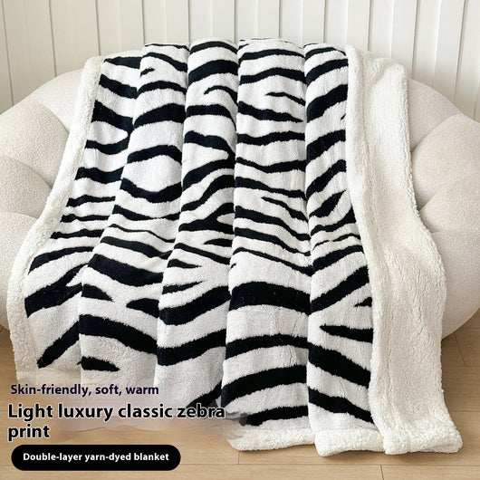 Manta de Tafetán Jacquard Estampado Leopardo Doble Capa - Image 16