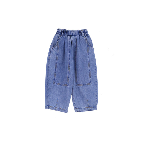Pantalones Vaqueros Retro Niña Cintura Alta Pierna Ancha Corte Relajado - Image 5