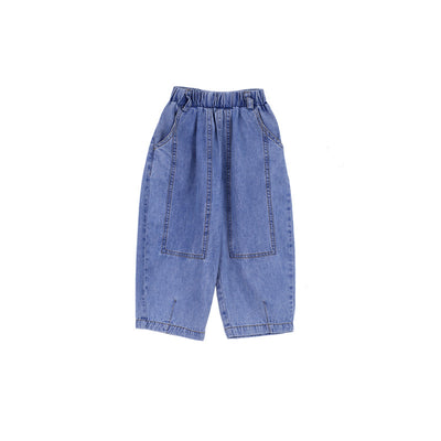 Pantalones Vaqueros Retro Niña Cintura Alta Pierna Ancha Corte Relajado - Image 5